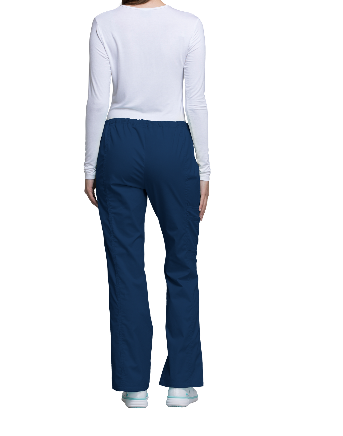 Cherokee Stretch Womens Drawstring Cargo Scrub Pant