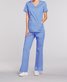 Cherokee Stretch Womens Mock Wrap Scrub Top