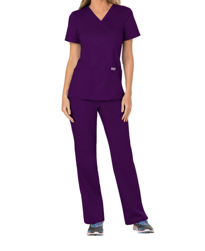 Cherokee Revolution Womens Mock Wrap Scrub Top