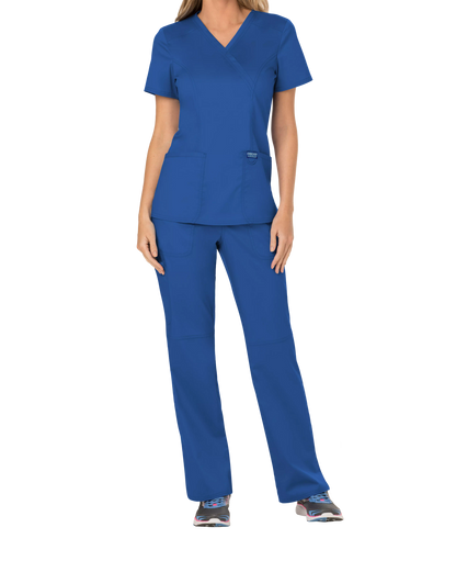 Cherokee Revolution Womens Mock Wrap Scrub Top