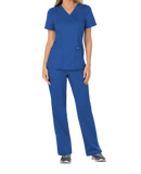 Cherokee Revolution Womens Mock Wrap Scrub Top