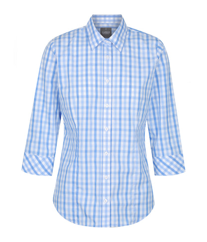 Foxton Womens Tonal Check 3/4 Sleeve Shirt