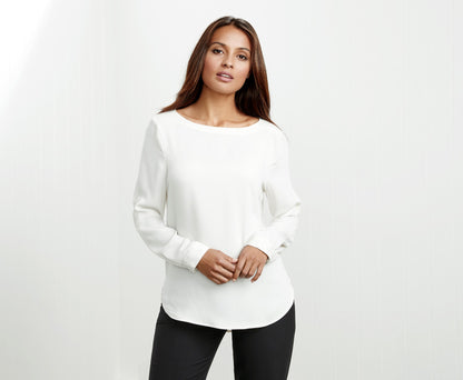 Ladies Madison Boat Neck Blouse